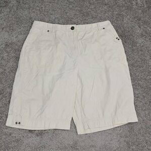 Basic Editions Mens Classic Fit Cotton Shorts Cream Off-White Size‎ 34 11/12